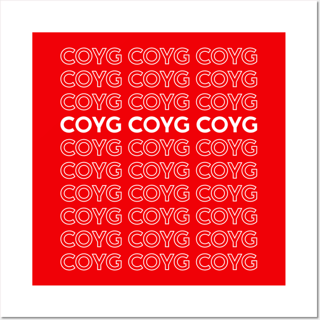 COYG COYG COYG (White) Wall Art by truffela